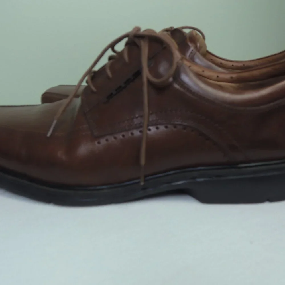 Clark's UNStructured Men's 12 Lace Up Brown Shoes Casual Date Eclectic Grandpa T